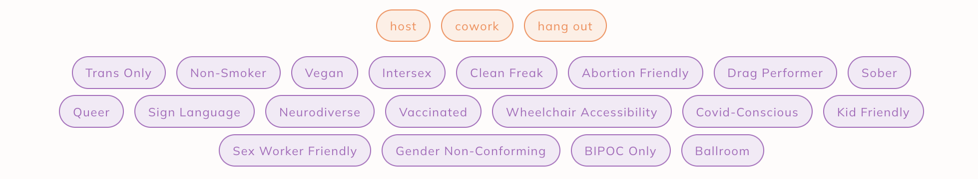 Screenshot of filters