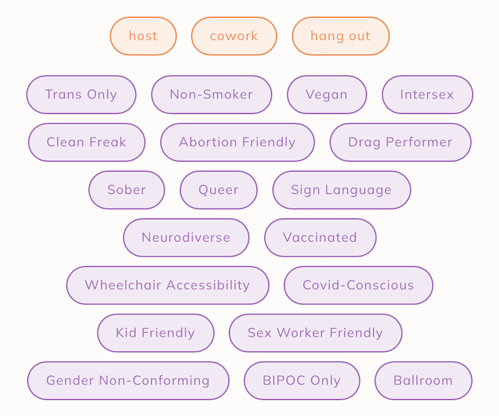 Screenshot of filters